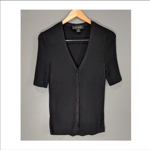 Women's St John Ribbed Short Sleeve Cardigan